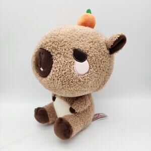 Cuddle Barn Camden Calm Capybara Plush Stuffed Animal 12” Tan Yuzu Fruit Kawaii